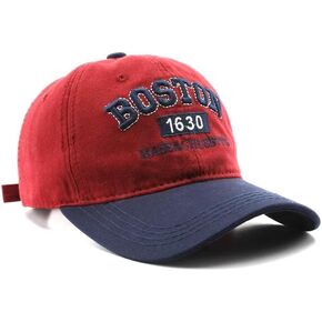 Boston - Classic Dad Hat, Curved Brim Adjustable, Cotton Baseball Cap for Men & Women, Golf, Gym