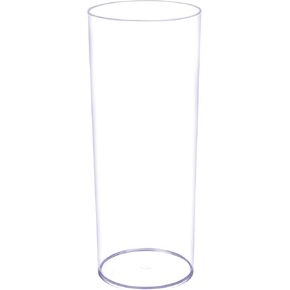Simply Elegant Acrylic Flower Vase – Cylinder Centerpiece – Plastic Floral Vase – 8"W x 24"H – Clear