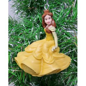 Beauty and The Beast Princess Belle Ornament - Classic Princess Design in Yellow Dress (B135)