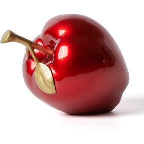 Modern Sculpture Decor Apple Statue Figurine Home Gifts Table Centerpiece Crafts Polyresin Home Arts Red 7.0inch