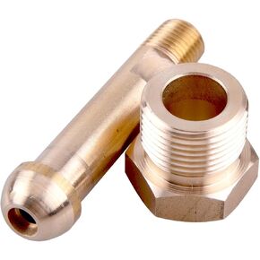 CGA-580 Brass Nut & 3 Inch Nipple Regulator Helium Argon Nitrogen Inlet Bottle Fittings