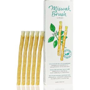 Miswak Toothbrush - Traditional Arabian Toothbrush, Wooden Toothbrush, for Natural White Teeth, 5pcs by BLISSANY