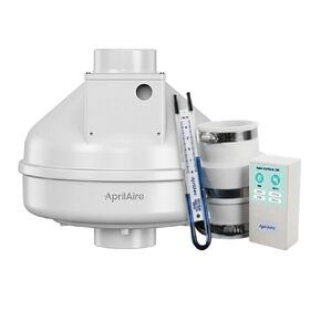 AprilAire ARNHPK Radon Mitigation Kit, Moderate to Tight Soils Application, Basement, Crawlspace, Slab, Quiet Performance, Indoor/Outdoor, Commercial/Residential, Manometer, System Alarm