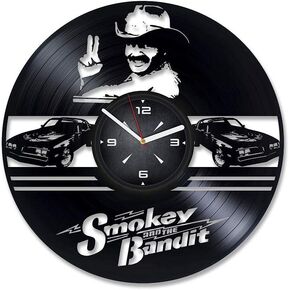 Smokey and The Bandit Movie Vinyl Record Wall Clock. Decor for Bedroom, Living Room, Kids Room. Gift for Men or Women. Christmas, Birthday, Holiday, Housewarming Present.
