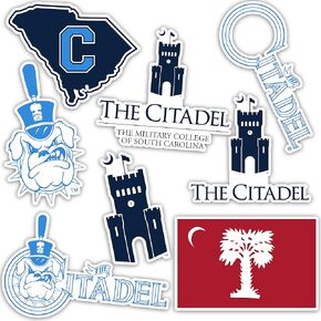Desert Cactus The Citadel Military College of South Carolina Bulldogs Stickers Vinyl Decals Laptop Water Bottle Car Scrapbook T2 (Type 2)
