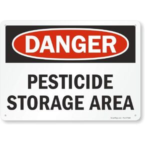 SmartSign “Danger - Pesticide Storage Area" Sign | 10" x 14" 3M Reflective Aluminum