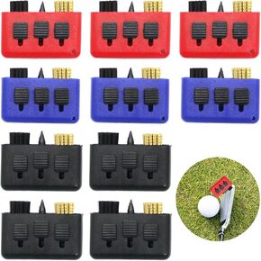 10 Packs Portable Golf Club Cleaning Kit with Golf Groove Sharpening Tool, featuring 3 in 1 Retractable Multiple Use Golf Club Cleaner Tool and Golf Club Brush in Kuwait