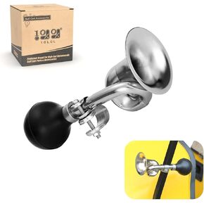 قرن بوق كروم كلاسيكي، قرن هوائي حلزوني لعربة الغولف Yamaha EZGO للنادي، القارب، الدراجة، الدراجات النارية، RV، الشاحنة in Kuwait