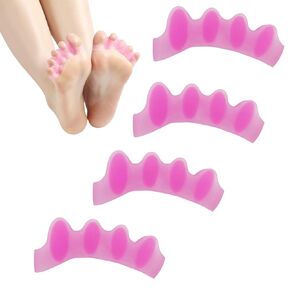 2 Pairs Toe Separators For Men and Women - Correcting Bunions and Restoring Toes to Their Original Shape,Toe Spacers, Bunion Corrector,Yoga Toe (2 pairs Blue)