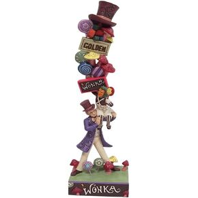 Enesco Willy Wonka and The Chocolate Factory by Jim Shore Stacked Icons Figurine, 12.5 Inch, Multicolor