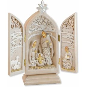 Roman 8.5" H TRIPTYCH HOLY FAMILY