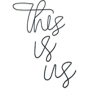 KRSHEMDE This Is Us Sign - This Is Us Wall Decor - Large Black Metal Wall Decor Living Room Bedroom