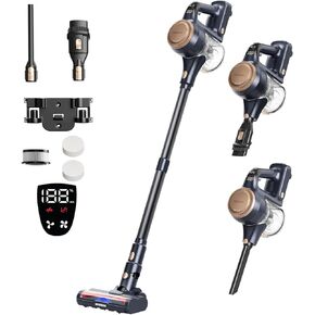 Proscenic Cordless Vacuum Cleaner,P11 Lite 28kPa Powerful Vacuum Cleaners for Home with LED Display,Up to 40 Mins Runtime Stick Vacuum,Anti-tangle Brush,Lightweight Vacuum for Carpet,Hard Floor