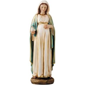 Hand Painted Mary, Mother of Jesus Resin Statue, 8 Inches