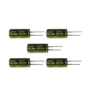 150uF 250V 16X35 +/-20% -25 to +105°C 5PCS Aluminum Electrolytic Capacitors,150 MFD,150uF 250V Capacitor,150uF Capacitor,250V Capacitor,150uF Capacitor 250V