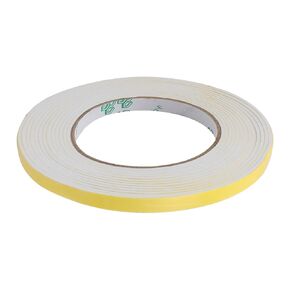 Single-Sided Foam Tape Self Adhesive, [for Home Fixtures, Daily Use] - 8mm x 2mm/ 5m/ White, Yellow/ 1Pcs
