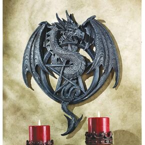 Design Toscano CL4350 The Dragons Pentacle Wall Sculpture,Greystone