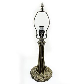 Tiffany Lamp Holder, Lamp Base, Antique Brass, Alloy, 1-Zipper Lamp Socket,Button Switch Wire, NA0013
