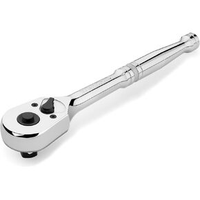 WORKPRO 1/4-Inch Drive Ratchet, Quick-Release Reversible Ratchet Wrench, 72-Tooth 1/4 Drive Ratchet Handle, Chrome Alloy Made, Cr-Mo Head, Full Polished