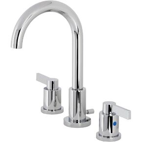 Kingston Brass FSC8921NDL NuvoFusion Widespread Bathroom Faucet, 8", Polished Chrome