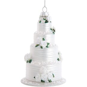 Kurt Adler 4.5-Inch Noble Gems™ Glass Four Tier Wedding Cake Ornament