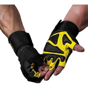 Workout Gloves,Weight Lifting Gloves & Wrist Wraps Built in One, Support for Gym Training, Full Palm Protection for Fitness, Weightlifting, Exercise, Hanging, Pull ups