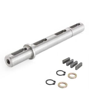 Output Shaft,Diameter 14mm Output Shaft 0.55", 130mm Length fit for Worm Reducer Gearbox NMRV030 RV030 Nema23 Stepper Motor with Gaskets S Ring Corner pin (Single Output Shaft)