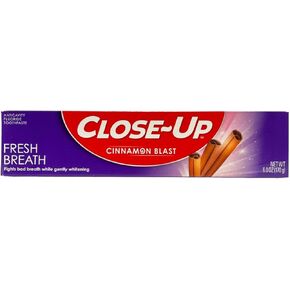 Close-Up Toothpaste, Refreshing Red Gel, Anticavity Fluoride, Cinnamon, 6 Oz (Pack of 4)