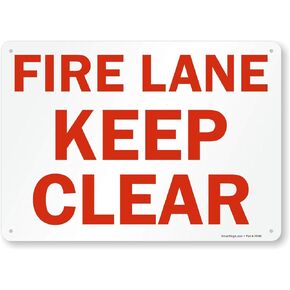 SmartSign-S-1644-AL-14 "Fire Lane - Keep Clear" Sign | 10" x 14" Aluminum