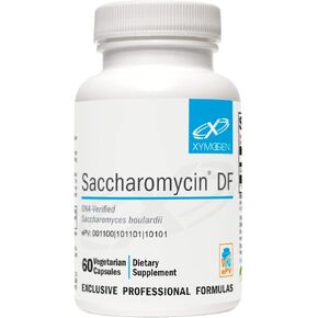XYMOGEN Saccharomycin DF - Stomach Acid-Resistant, DNA-verified Saccharomyces boulardii - Dairy Free Yeast Probiotics for Immune Health, Gastrointestinal Health + Gut Support (60 Capsules)
