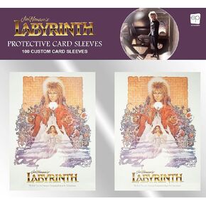 Labyrinth Premium Card Sleeves | 100 Card Protector Sleeves | 64mm x 89mm Sleeves Fit Standard Size Playing Cards & Collector Cards | Cardsleeve Back Artwork Featuring Artworks from Labyrinth Film