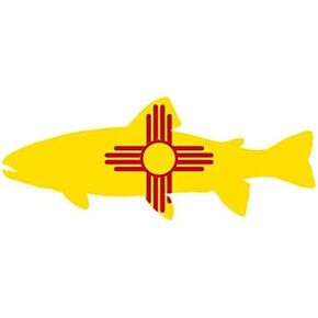 New Mexico State Shaped Trout Sticker FA Graphix Vinyl Decal NM Fly Fishing Fish - 4.00 Wide