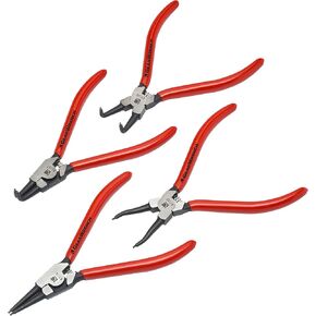 GEARWRENCH 4 Piece Fixed Tip Internal & External Snap Ring Plier Set, 7" - 82150 , Red