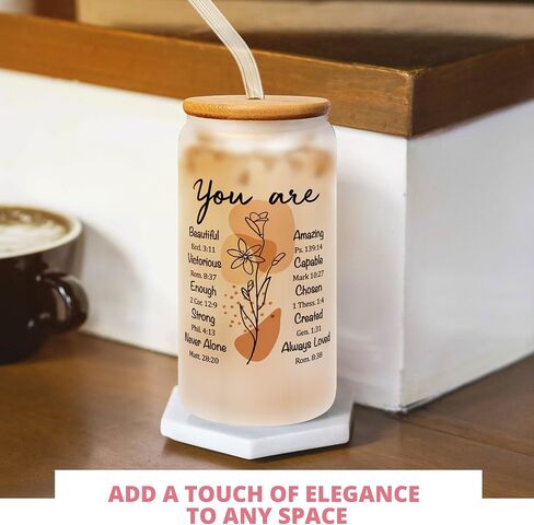 Christian Gifts for Women - Religious Gifts for Women, Inspirational Gifts - Birthday Gifts for Women - Gifts for Women, Ladies Gifts - Spiritual Gifts for Women - Jesus Gifts - 16 Oz Can Glass in Saudi Arabia
