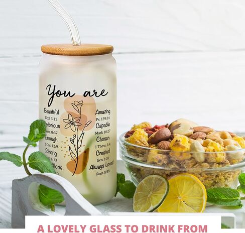 Christian Gifts for Women - Religious Gifts for Women, Inspirational Gifts - Birthday Gifts for Women - Gifts for Women, Ladies Gifts - Spiritual Gifts for Women - Jesus Gifts - 16 Oz Can Glass in Saudi Arabia