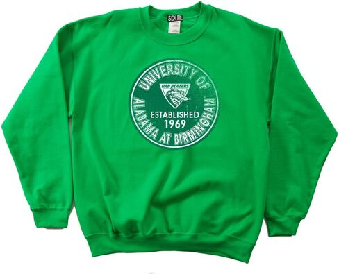NCAA Alabama Birmingham Blazers 50/50 Blended 8-Ounce Vintage Circle Crewneck Sweatshirt in Kuwait