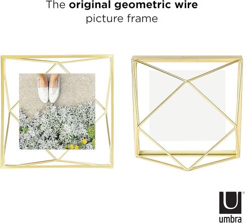 Umbra Prisma 4x4 Picture Frame for Desktop or Wall, Holds One, 4 by 4-Inch, Brass in Saudi Arabia