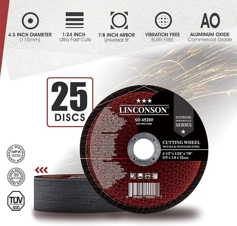LINCONSON 50 Pack 5 Inch Cut Off Wheel for Metal & Stainless Steel Used On Angle Grinder 5"x1/24"x7/8" Depressed Center Disc (SD 5020DC) in Kuwait