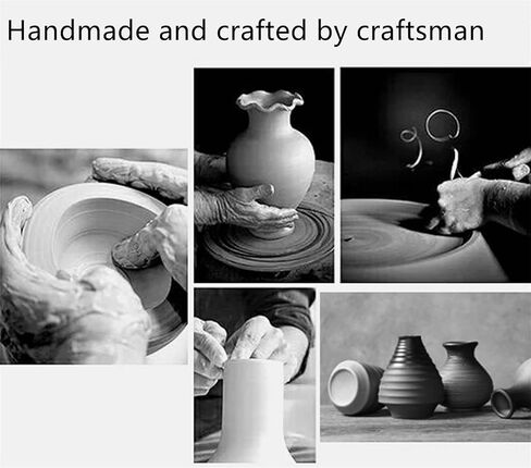 مجموعة ديكونوي مكونة من 3 مزهريات صغيرة من السيراميك البني، مزهريات ريفية لطيفة للقطع المركزية، مزهرية زهور مفردة رفيعة لبيوت المزرعة لغرفة المعيشة، المنزل، الرف، الطاولة، رف الكتب، ديكور المدخل in Kuwait