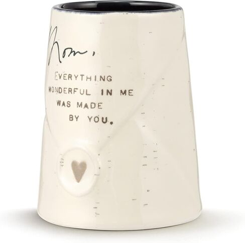 DEMDACO Mom Everything Wonderful Made by You Black 3.5 x 2.5 Stoneware Just Because Vase in Saudi Arabia