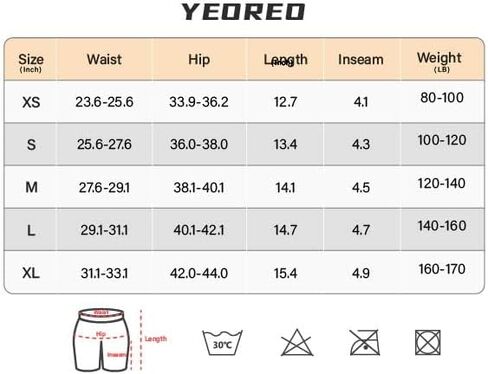 YEOREO شورت نسائي لراكبي الدراجات النارية بخصر متقاطع على شكل حرف V مقاس 4.5 بوصة للتمرين في صالة الألعاب الرياضية شورت للجري واليوجا عالي الخصر in Saudi Arabia