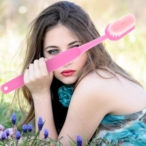 LUOZZY Giant Toothbrush Prop Large Toothbrushes Toy Big Brush Funny Oversized Toothbrush April Fool's Day Party Decoration - Pink in Saudi Arabia