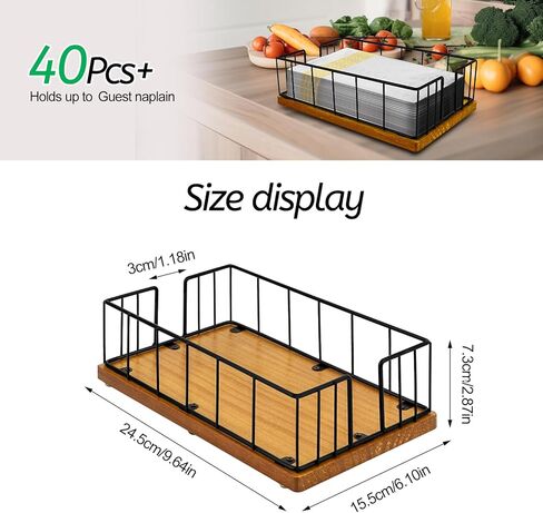 Wooden base cast iron towel rack, bathroom tissue rack, disposable towel rack, Metal Napkin Holder， Modern Napkin Dispenser for Table Kitchen Countertop in Kuwait