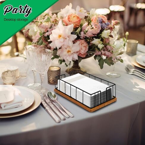 Wooden base cast iron towel rack, bathroom tissue rack, disposable towel rack, Metal Napkin Holder， Modern Napkin Dispenser for Table Kitchen Countertop in Kuwait