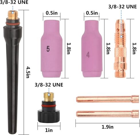 رفع Tig الشعلة 150A TIG17V شعلة لحام الأرجون المبردة بالهواء مع كابل 13FT موصل 10-25 مللي متر لشعلة TIG in Kuwait