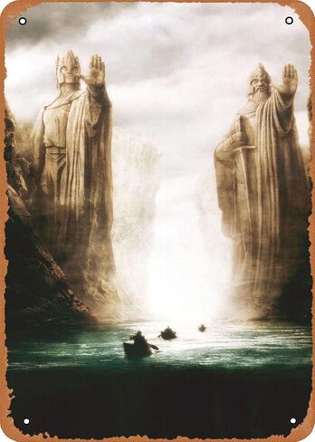 أفلام Lord of The Rings مقاس 8 × 12 بوصة - لافتة معدنية عتيقة من القصدير لهدايا ديكور المنزل والحانة والمرآب in Saudi Arabia