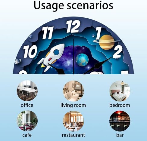 CHGCRAFT 12inch Alpaca Wall Clock Cute Cartoon Animal Round Wooden Wall Clock Silent Non Ticking Clock Farmhouse Wall Clock for Office Home Bedroom Living Room Bathroom Kitchen Decor in Saudi Arabia