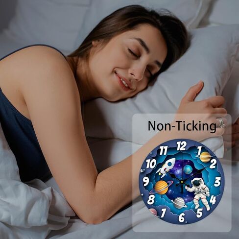 CHGCRAFT 12inch Alpaca Wall Clock Cute Cartoon Animal Round Wooden Wall Clock Silent Non Ticking Clock Farmhouse Wall Clock for Office Home Bedroom Living Room Bathroom Kitchen Decor in Saudi Arabia