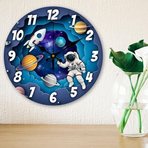 CHGCRAFT 12inch Alpaca Wall Clock Cute Cartoon Animal Round Wooden Wall Clock Silent Non Ticking Clock Farmhouse Wall Clock for Office Home Bedroom Living Room Bathroom Kitchen Decor in Saudi Arabia