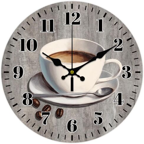 CHGCRAFT 12inch Alpaca Wall Clock Cute Cartoon Animal Round Wooden Wall Clock Silent Non Ticking Clock Farmhouse Wall Clock for Office Home Bedroom Living Room Bathroom Kitchen Decor in Saudi Arabia